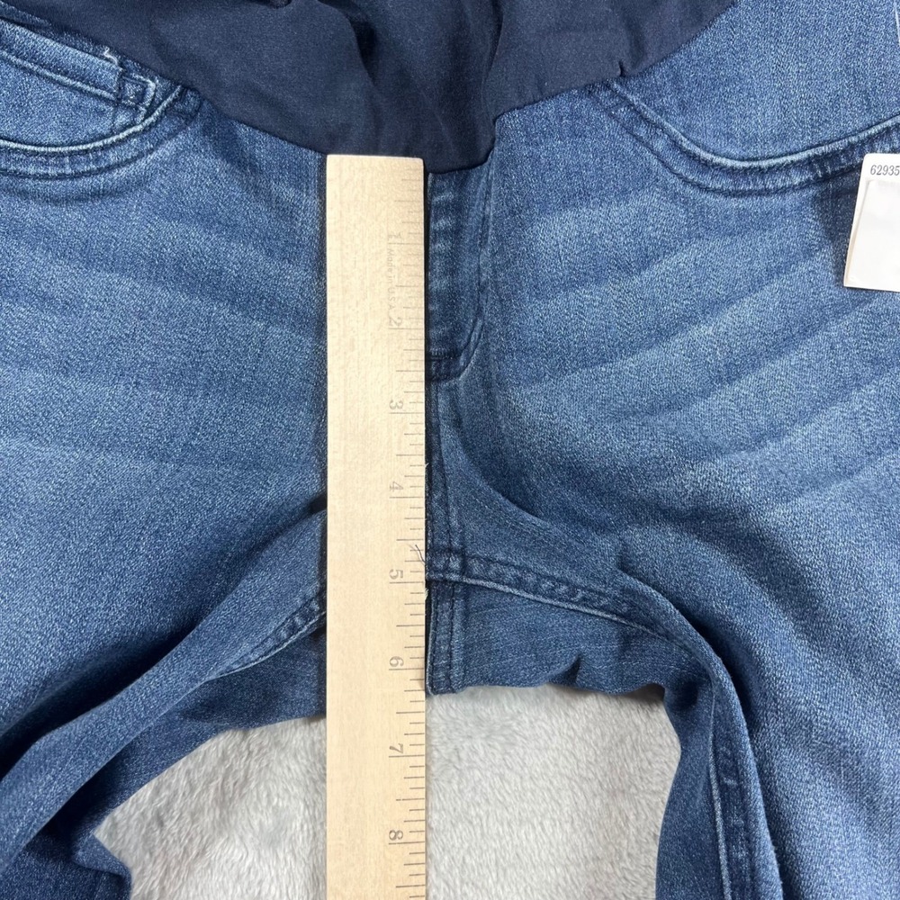 Indigo Blue Maternity Ankle Skinny Jeans Secret Fit Belly Distressed Blue Small - Picture 4 of 8